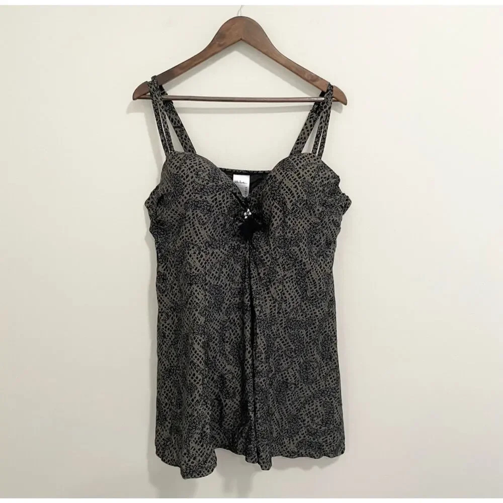 Ulla Popken New Tassel One Piece Swim Dress